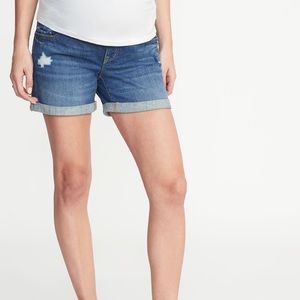 Old Navy Maternity Distressed Jean Shorts
